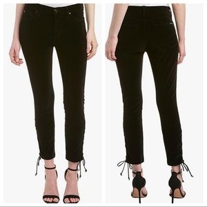 HUDSON Jeans Women's Nix High Rise Lace Hem Crop 5 Pocket Jean